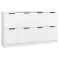 vidaXL Komody 2 ks biele 60x30x70 cm spracované drevo