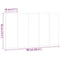 vidaXL Vankúš na čelo postele Hanko čierny 90 cm látka