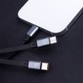 Forever 3v1 kábel USB - Lightning + 2x USB-C 1,2 m 100W čierny