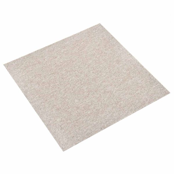 vidaXL Koberec 20 pcs Svetlá béžová 50 x 50 cm 100% polypropylén