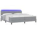 vidaXL Posteľ s pružinovým rámom Svetlosivá 200 x 200 cm látka