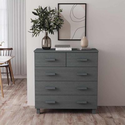 vidaXL Komoda HAMAR, tmavosivá 79x40x80 cm, borovicový masív