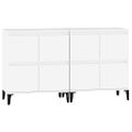 vidaXL Komody 2 ks biele 60x35x70 cm spracované drevo