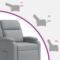vidaXL Masážne relaxačné kreslo Svetlosivá Látka