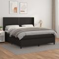 vidaXL Boxspring posteľ s matracom čierna 160x200 cm umelá koža