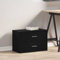 vidaXL skriňa s 2 zásuvkami dub čierny 60x31x40 cm kompozitné drevo