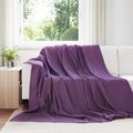 vidaXL Prikrývky na hodenie 6 ks Fialová 240 x 220 cm 4.28 kg Flís