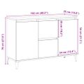 vidaXL Komoda staré drevo 102x35x70 cm kompozitné drevo