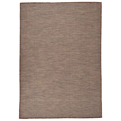 vidaXL Vonkajší koberec s plochým tkaním 160x230 cm hnedý