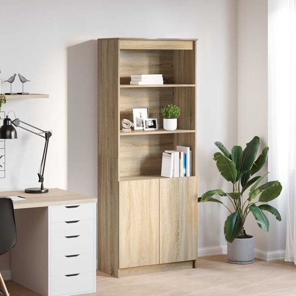vidaXL Vysoká skrinka dub sonoma 70x35x180 cm kompozitné drevo