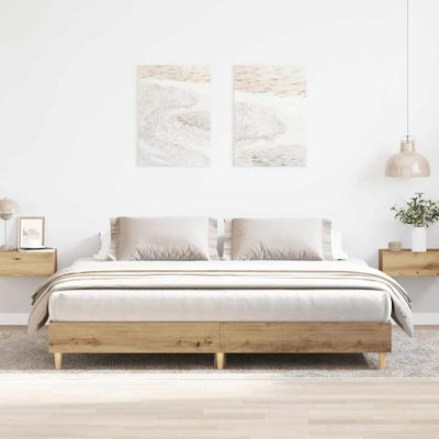 vidaXL Posteľný rám bez matraca remeselnícky dub 160x200 cm
