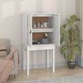 vidaXL Vysoká skrinka biela 60x40x120 cm masívna borovica