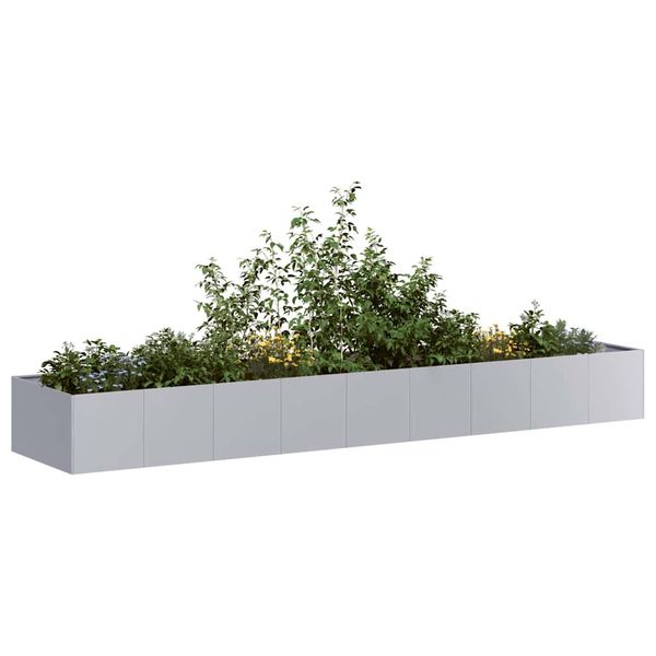 vidaXL Záhradný kvetináč 360x80x40 cm, pozinkovaná oceľ