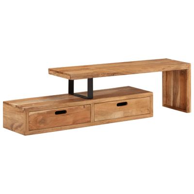 vidaXL TV stolík (118-195) x 30 x 40 cm masívne akáciové drevo