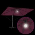 vidaXL Slnečník Bordeaux červená 351 x 250 x 253 cm Polyester a hliník