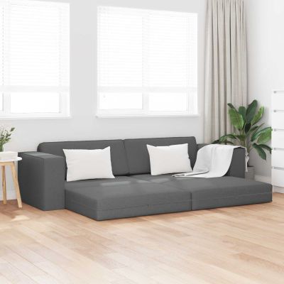 vidaXL Rozkladacia posteľ Tmavo šedá 245 x 78 x 77 cm látka