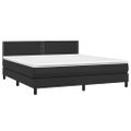 vidaXL Boxspring posteľ s matracom čierna 160x200 cm umelá koža