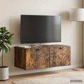 vidaXL Nástenná TV skrinka Nástenný Dymový dub 78,5 x 41 x 30 cm