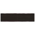 vidaXL Stolová doska tmavohnedá 200x50x(2-6)cm ošetrený masív hrany