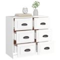 vidaXL Komoda lesklá biela 70x35,5x67,5 cm spracované drevo