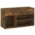vidaXL Lavica na topánky dymový dub 80x30x45 cm spracované drevo
