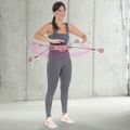 Masážna hula hoop obruč HMS HHW01 so závažím ružová