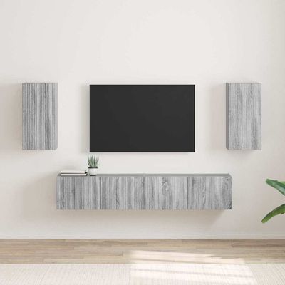 vidaXL TV nástenná skriňa Nástenný 2 pcs Sivý Sonoma 30 x 31 x 60 cm