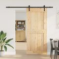 vidaXL Posuvné dvere NARVIK 100 x 210 cm (213,5 cm) Prírodná a čierna