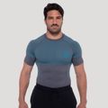 Bezšvové tričko OG1 Grey/Blue - GymBeam, veľkosť XL