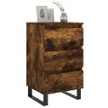 vidaXL Nočné stolíky 2 ks dymový dub 40x35x69 cm kompozitné drevo