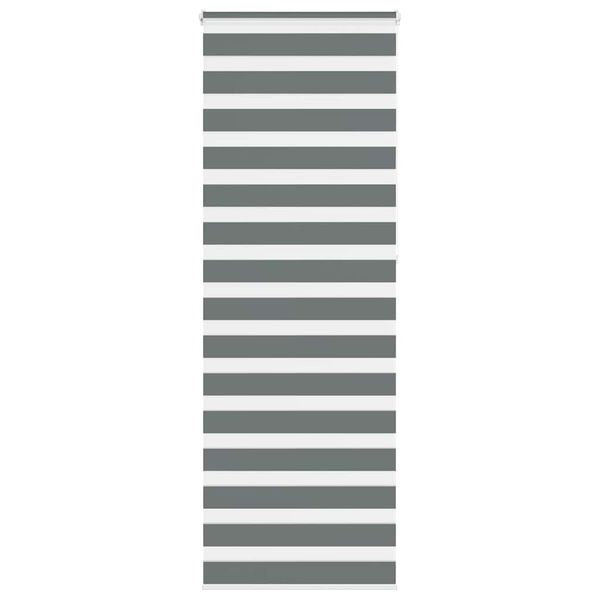 vidaXL Zebra roleta tmavošedá 75x230 cm šírka látky 70,9 cm polyester