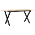 vidaXL Konferenčný stolík v tvare X 100x50x45 cm borovica a oceľ