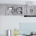 vidaXL Nástenná skriňa zo skla PORTO 2 pcs Sivý Sonoma 40 x 31 x 40 cm