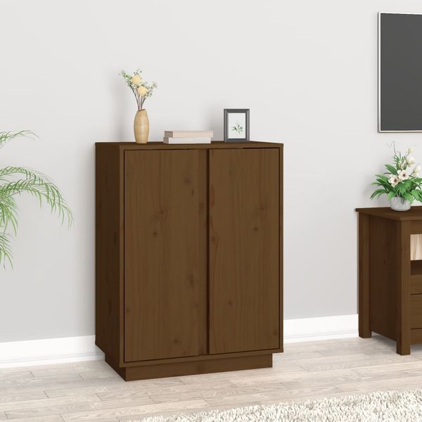 vidaXL Komoda medovohnedá 60x35x80 cm borovicový masív