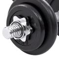 vidaXL 15-dielna sada činiek dumbbell 20 kg, liatina