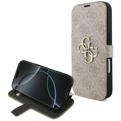 Puzdro Guess Book 4G Metal Logo pre iPhone 17 Pro ružové
