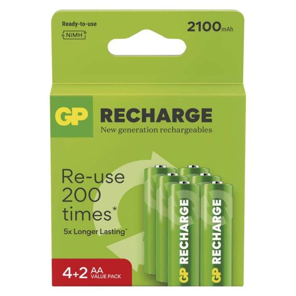 Nabíjacia batéria GP Recharge 2100 AA (HR6) 6 ks