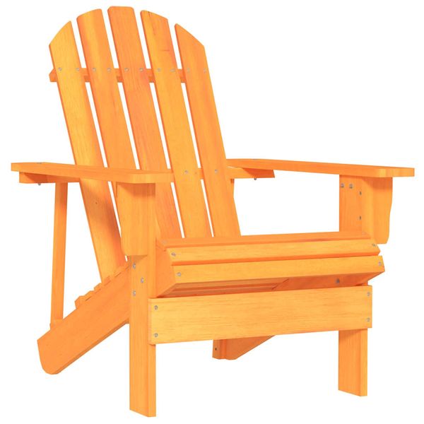 vidaXL Záhradná stolička Adirondack jedľový masív oranžová
