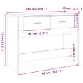 vidaXL Konzolový stolík dymový dub 100x39x75 cm spracované drevo