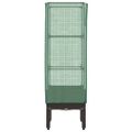 vidaXL Záhon s krytom na skleník ratanový vzhľad 40x40x140 cm