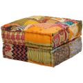 vidaXL 2-miestna modulárna taburetka, patchwork, látka