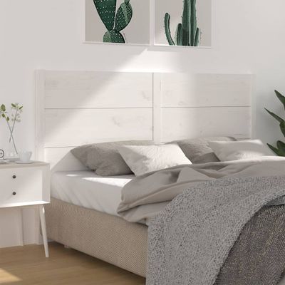 vidaXL Čelo postele biele 186x4x100 cm masívna borovica