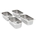 vidaXL Gastronádoby 8 ks, GN 1/3, 100 mm, nehrdzavejúca oceľ