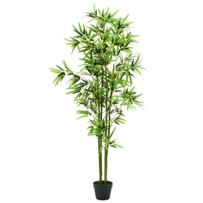 vidaXL Umelá rastlina, bambus s kvetináčom 175 cm, zelený