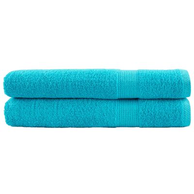 vidaXL Prémiové uteráky do sauny SOLUND 2ks tyrksyové 80x200cm 600g/m2
