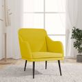 VidaXL Kreslo bledožlté 63x76x80 cm látka
