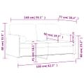 vidaXL 2-miestna pohovka s vankúšmi krémová 140 cm zamat
