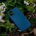 Saténové puzdro pre Samsung Galaxy S23 Plus tmavomodré