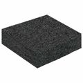 vidaXL Pad z gumových granúl na dvor Čierny 9 x 9 x 2 cm Guma