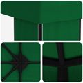 vidaXL Altánok 4 × 3 m Zelená Polyester a oceľ 190 gsm